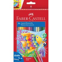 Faber-Castell A.W.Faber-Castell Italia S.R.L. Crayons de couleur aquarellables avec pinceau - Impression numérique italienne