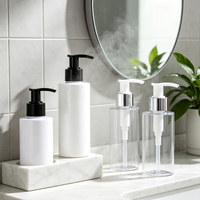Bouteilles de lotion en plastique PET, emballages cosmétiques rechargeables pour shampoing, nettoyant visage, contenants vides pour soins personnels avec pompe
