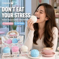 Rouleau de crème dessert en silicone, jouet anti-stress souple à rebond lent, 12 pièces, cadeau fantaisie TONGXIN