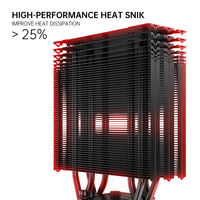 Refroidisseur de processeur liquide haute performance AsiaHorse, ventilateur PWM 120 mm à double roulement à billes, 235 W TDP, 4 caloducs, refroidisseur d'ordinateur