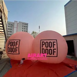 Globo inflable gigante para decoración, logo de impresión rosa, para pecho, venta de publicidad