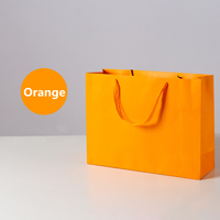 Sac en papier de finition mat, Logo personnalisé, pour le Shopping avec poignée de ruban, 50 unités