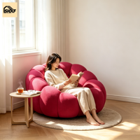 Ensemble de canapés en forme de bulle personnalisé, tissu bouclé OKF, fauteuil rond, ottoman, combinaison pour salon, appartement, hôtel, villa