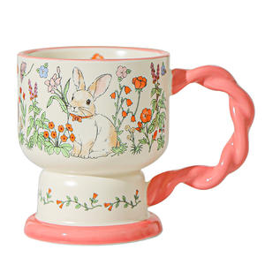 Tasse en céramique florale créative, tasse à café exquise de grande valeur, cadeau d'anniversaire parfait pour les femmes ou les meilleures amies - Product Image 5