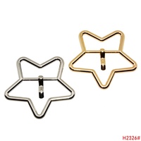 Gesper Sabuk Bentuk Bintang 20.7mm Desain Baru Populer Bahan Zinc Alloy Gesper Dekoratif Sabuk Pabrik Kustom Gesper Logam untuk Sabuk