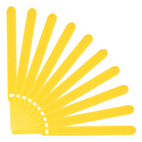 Vente en gros 10x175mm jaune dos à dos en nylon crochet et boucle attaches de câble organiser des sangles de rangement pour la maison bureau salle de classe attache