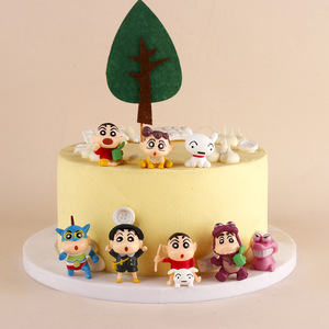 MR Anime Mini Crayon <span class=keywords><strong>Shin</strong></span>-<span class=keywords><strong>chan</strong></span>, Set de 8 Figuras de Acción de PVC de Dibujos Animados, Lindos Juguetes Coleccionables para Decoración de Pasteles - Product Image 3