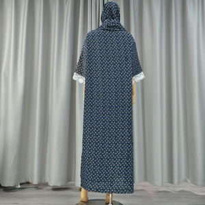 Robe Abaya d'été en coton rayonne Afrique Femmes Filles Robe avec foulard <span class=keywords><strong>Pegne</strong></span> Foulard musulman Robe Canga Kanga Daily Gown Clothing - Product Image 4