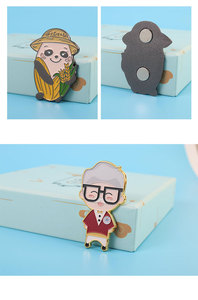 Pegatinas magnéticas <span class=keywords><strong>con</strong></span> logotipo de refrigerador de metal personalizado, <span class=keywords><strong>figuras</strong></span> de pintura para hornear y personajes de dibujos animados esmaltados, materiales magnéticos suaves y duraderos - Product Image 4