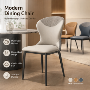 Sedia da Pranzo con Rivestimento in Tessuto Chalk, Schienale a Farfalla, Pannello a Contrasto, Gambe Inclinabili in Metallo Nero per Ristoranti, Hotel, Pub e Bar - Product Image 1