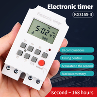 KG316S beban tinggi 30A 220V 7 hari mingguan Digital pencahayaan elektronik Timer beralih Interval 1 detik Output langsung daya
