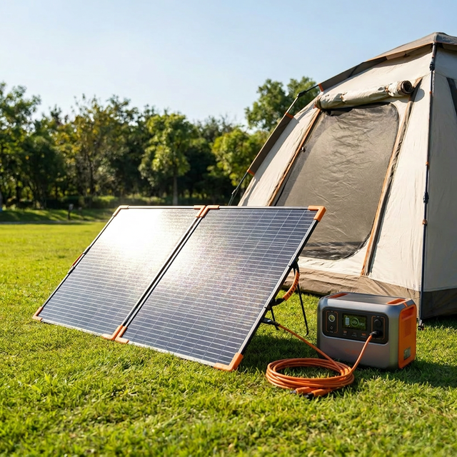 High Efficiency Bifacial Foldable Solar Suitcase Mono Solar Panel 110W 100W Black Portable Camping Hiking Power Station