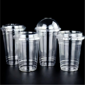 Vasos Fríos Transparentes de PLA de 12oz, 16oz y 24oz, Vasos Compostables para Bebidas con Tapas Planas Tipo Domo para Bebidas Frías - Product Image 4