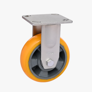 Zwaar uitgevoerd voor <span class=keywords><strong>trolley</strong></span> Beugel voor hoge belasting Slagvast aluminium kern PU-polyurethaan Universele zwenkwielen Slijtvaste rem - Product Image 2