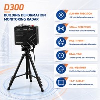 Radar Deformasi Jarak Jauh LSJ 300m D300 0.1mm Pemantau Perpindahan Bangunan 10Hz Alarm Jarak Jauh Multi-titik Keamanan 1 Tahun