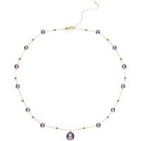 9-10mm 18K Plaqué Or Edison Forme Perle D'eau Douce Perles Collier Naturel Bijoux Perles Lâches
