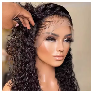 Cheveux brésiliens Remy de qualité supérieure, sans colle, pré-épilés, bouclés crépus, 13x4 pour perruque, couleur naturelle - Product Image 3