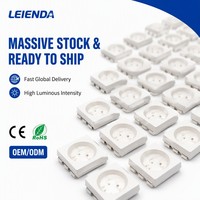 Composant LED SMD 5050 660nm Rouge 0.2W DC 3V Diode Haute Densité Compatible avec Casque Anti-Chute de Cheveux et Appareil de Soin du Cuir Chevelu