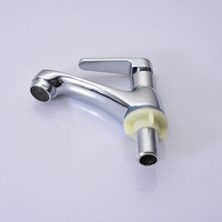 Robinet de lavabo en alliage de zinc pour commande en gros, eau froide, haute qualité, finition électrolytique