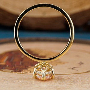 Anillo de Compromiso Clásico de Oro Sólido de 14K con Diamante de Corte Marquesa Cultivado en Laboratorio, Anillo de Boda de Lujo, Certificado IGI, Regalo de Aniversario - Product Image 6