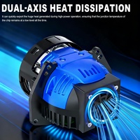 Xenplus Nuevo LP58 6500K IP67 Lente de Proyector Láser Bi-LED de 3 Pulgadas 56000 Lúmenes Universal de Alta Potencia para Actualización de Faros de Coche