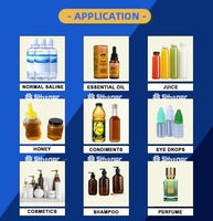 Machine de remplissage, bouchage, capsulage et étiquetage automatique de flacons carrés de 50 ml et 100 ml pour boissons, ligne d'embouteillage PLC haute précision