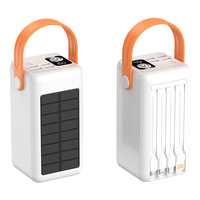 Nouvelle batterie externe en plastique à charge rapide, batterie au lithium polymère, chargeur portable à énergie solaire, capacité élevée de 200 000 mAh