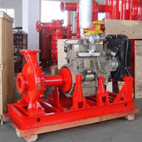 Ensemble de pompe à incendie diesel à surface personnalisable, puissance maximale de 880 kW, pompe monophasée pour applications de sécurité incendie