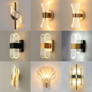 ברזל הוביל מלון קיר אור תפאורה אקרילי חדר שינה מנורת סלון מדרגות מסדרון ליד מיטת מנורת - Product Image 1