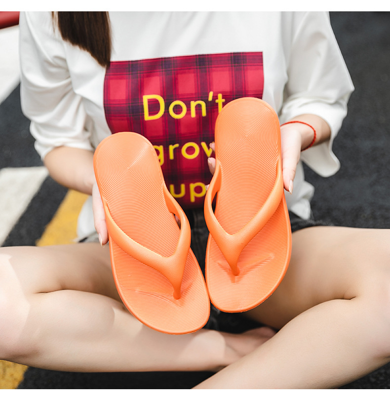Cheap EVA Foam Couple Flip Flops Womens Slippers Anti Slip Rubber Filflops Men