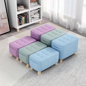 Fabric Storage <b>Stools</b> Rectangle Polyester Eco-Friendly For Living Room Bedroom Children Adults - Product Image 1