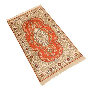 Karpet Sutra 2,5X4 Kaki, Produk Karpet Anyaman Tangan, Karpet Sutra Persia Qum