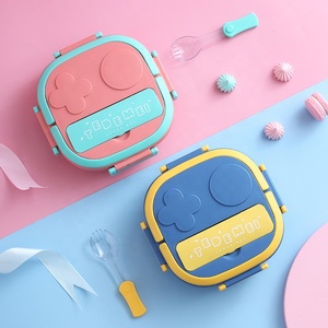 2022 Royalunion Square Leakproof Heatable Stainless Steel Food Storage Container Plastic Kids Bento Lunch Box