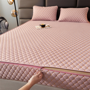 Protège-matelas imperméable et anti-salissures uni <span class=keywords><strong>pour</strong></span> hôtel et maison, <span class=keywords><strong>taille</strong></span> Queen, personnalisable, vente en gros - Product Image 1
