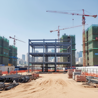 Estructura de Acero Prefabricada Ligera para Oficina, Edificio Modular con Estructura de Acero, Taller de Construcción, Soldadura y Corte, 5 Años de Garantía
