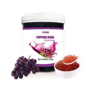 Perles de boba à la saveur de raisin en gros, concentré de garniture pour boisson au bubble tea de qualité supérieure en bouteille - Product Image 1