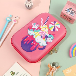2024 Big <strong>Stationary</strong> Pouch Soft Cartoon Cute Korean Kawaii Kids Manufacturer School Girl Hard <strong>unicorn</strong> <strong>Pencil</strong> case