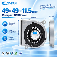 Ventilateurs de refroidissement pour ordinateur portable ODM, mini ventilateur soufflant 4 broches PWM 5010 50 mm 5 V CC, 49x49x11,5 mm, pour amplificateur de voiture