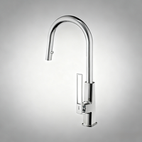Robinet de cuisine thermostatique YIDA en acier inoxydable 304, monocommande, à poser sur plan, noir/argent/gris, pour usage hôtelier, eau chaude