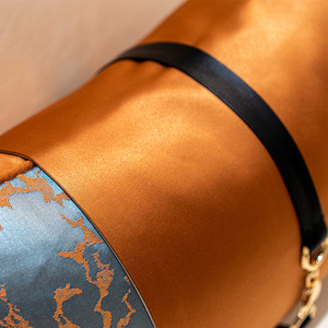 Housse de <span class=keywords><strong>coussin</strong></span> de <span class=keywords><strong>canapé</strong></span> d'hôtel de luxe personnalisée, <span class=keywords><strong>orange</strong></span>, jacquard, avec boucle métallique, pour <span class=keywords><strong>coussin</strong></span> lombaire - Product Image 4