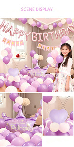 <span class=keywords><strong>Set</strong></span> di Palloncini Viola per Decorazione Atmosfera <span class=keywords><strong>Compleanno</strong></span> <span class=keywords><strong>Bambina</strong></span>, <span class=keywords><strong>Set</strong></span> Palloncini Principessa per Festa Familiare - Product Image 4