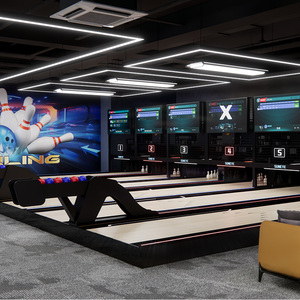 Piste de bowling intérieure, Bowlingbahn, salle de bowling Duckpin avec système de retour de boules - Product Image 1
