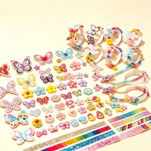 Sweet Bow Headband Set Kids DIY Hair Accessories Butterfly Star <b>Flower</b> <b>Sticker</b> Craft Holiday Gift Box Bulk Pack - Product Image 6