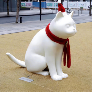 Escultura de Gato de Fibra de Vidrio Personalizada para Exteriores, Centro Comercial, Plaza, Atracción Creativa Popular en Internet, Decoración para Fotos - Product Image 3