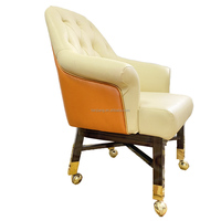 Chaise de Poker réglable à pieds en bois noir, fauteuil de Poker robuste de bonne qualité