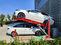 DAYANG PJS Élévateur de stationnement manuel complet pour berlines et SUV, design large vert, capacité de charge 2000 kg, équipement de rangement