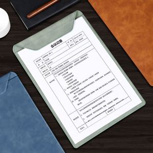 <b>A4</b> <b>File</b> Splint Business Office Conference Leather Writing Pad Magnetic Information Clipboard Printed Logo Folder Pattern - Product Image 5