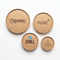 Couvre-aliments en papier jetables imprimés sur mesure, écologiques, pour bols à soupe, gobelets à café
