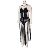 Maillots de bain et vêtements de plage, crochet, vacances, tenues pour femmes en 2 pièces, haut de bikini en maille, vêtements de plage à franges, ensemble sexy en deux pièces, vêtements pour femmes