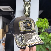 Gorra de Béisbol Unisex con Logo 3D de Metal Estilo Occidental, Estampado en Serigrafía, Cierre a Presión, Moderna, de Mezclilla, Lona, Jersey y Malla para Exteriores